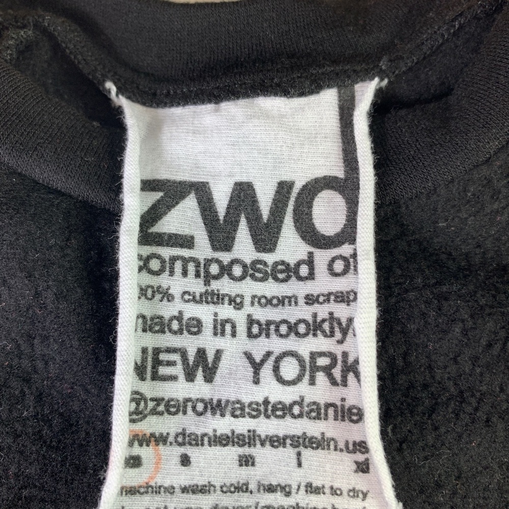 Zero Waste Daniel Black All Over Re-Roll Long Sleeve Sweater XS Unisex - Picture 7 of 9